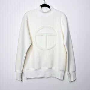 Telfar Telly Mockneck Sweatshirt in White Size Small NEW